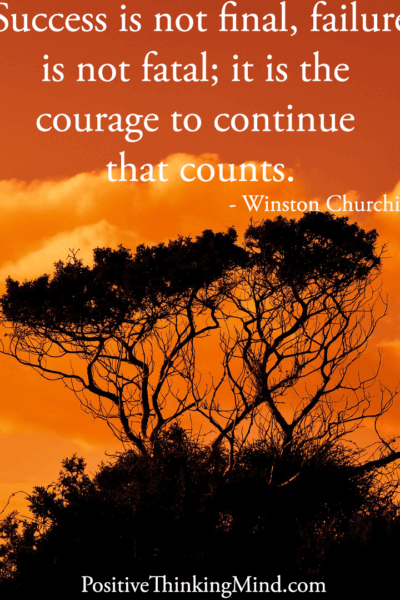 Success is not final, failure is not fatal, it is the courage to continue that counts – Winston Churchill