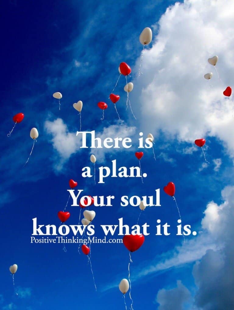 There is a plan your soul knows what it is