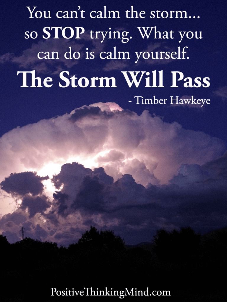 You can’t calm the storm so STOP trying – Timber Hawkeye