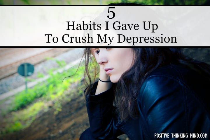 depressed girl sitting near train tracks. habits I gave up to overcome depression