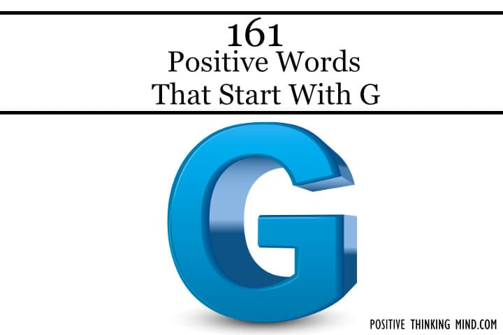 positive words that start with G
